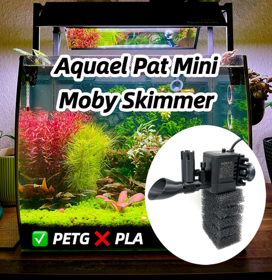 Moby Skimmer für Aquael Pat Mini  Oberflächenabsauger für Aquarien, zur Entfernung von Kahmhaut Reinigung