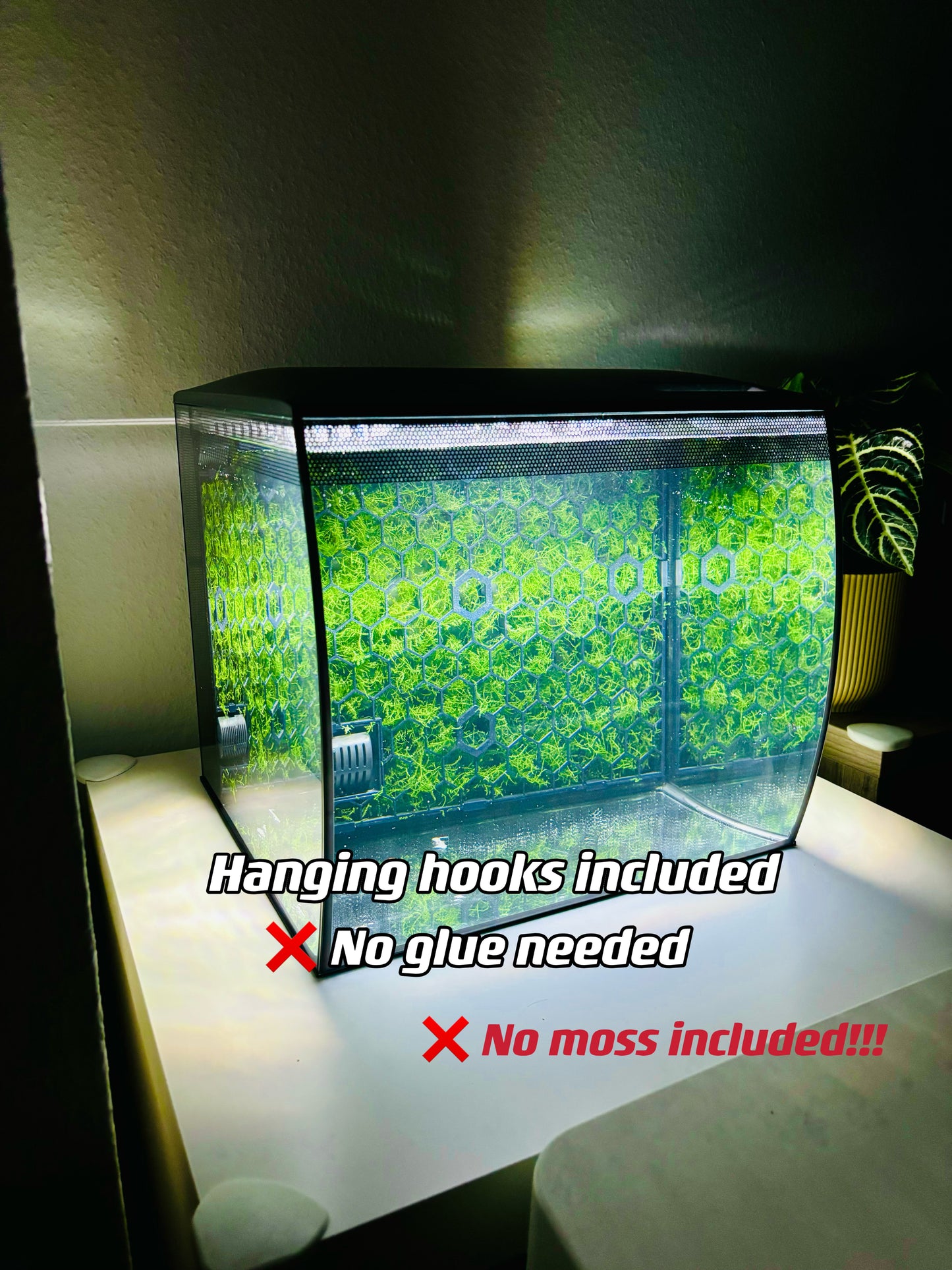 Moss Wall for Fluval Flex 34L/57L (9/15 Gallon) Aquascape  Net Panel