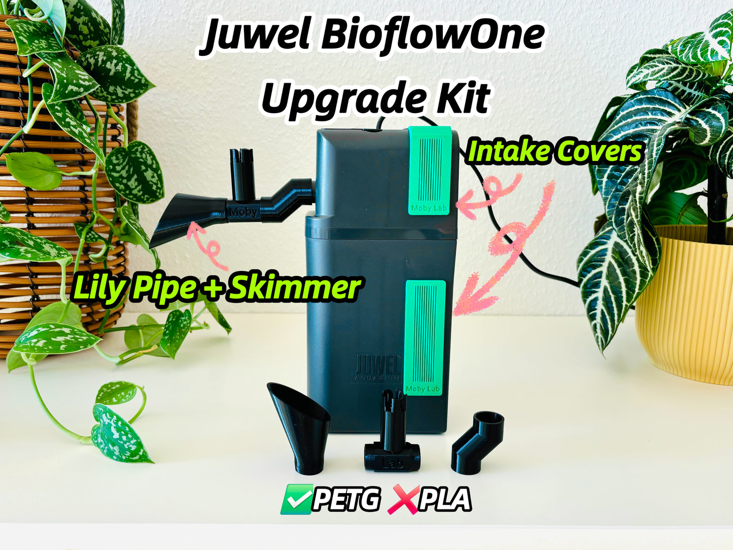 Upgrade Set Lily Pipe Skimmer Intake Covers for Juwel Bioflow One Filter