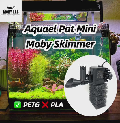 Moby Skimmer for Aquael Pat Mini  Aquarium Surface Residue Oil Removal Cleaning